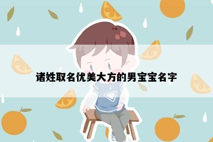诸姓取名优美大方的男宝宝名字